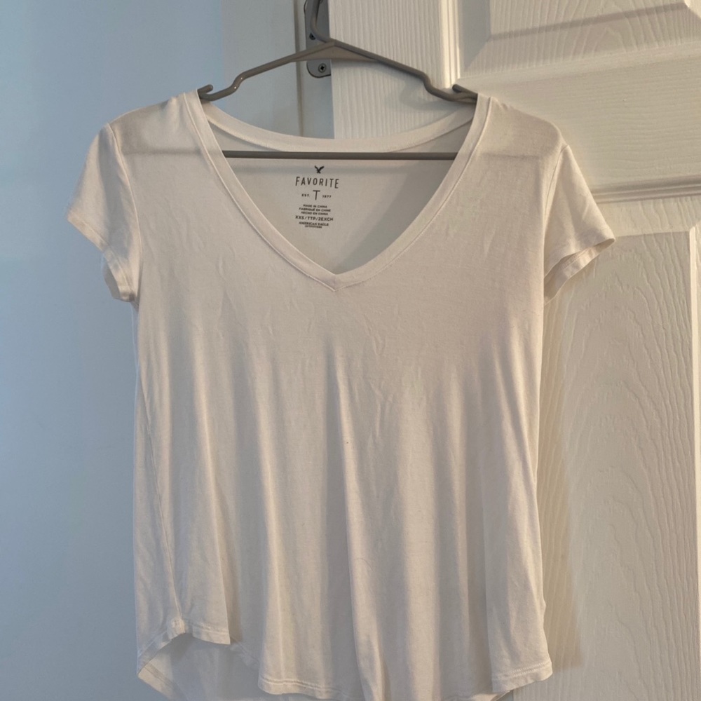 White V-Neck top
